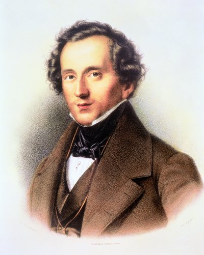 Portrait of Felix Mendelssohn by Friedrich Jentzen